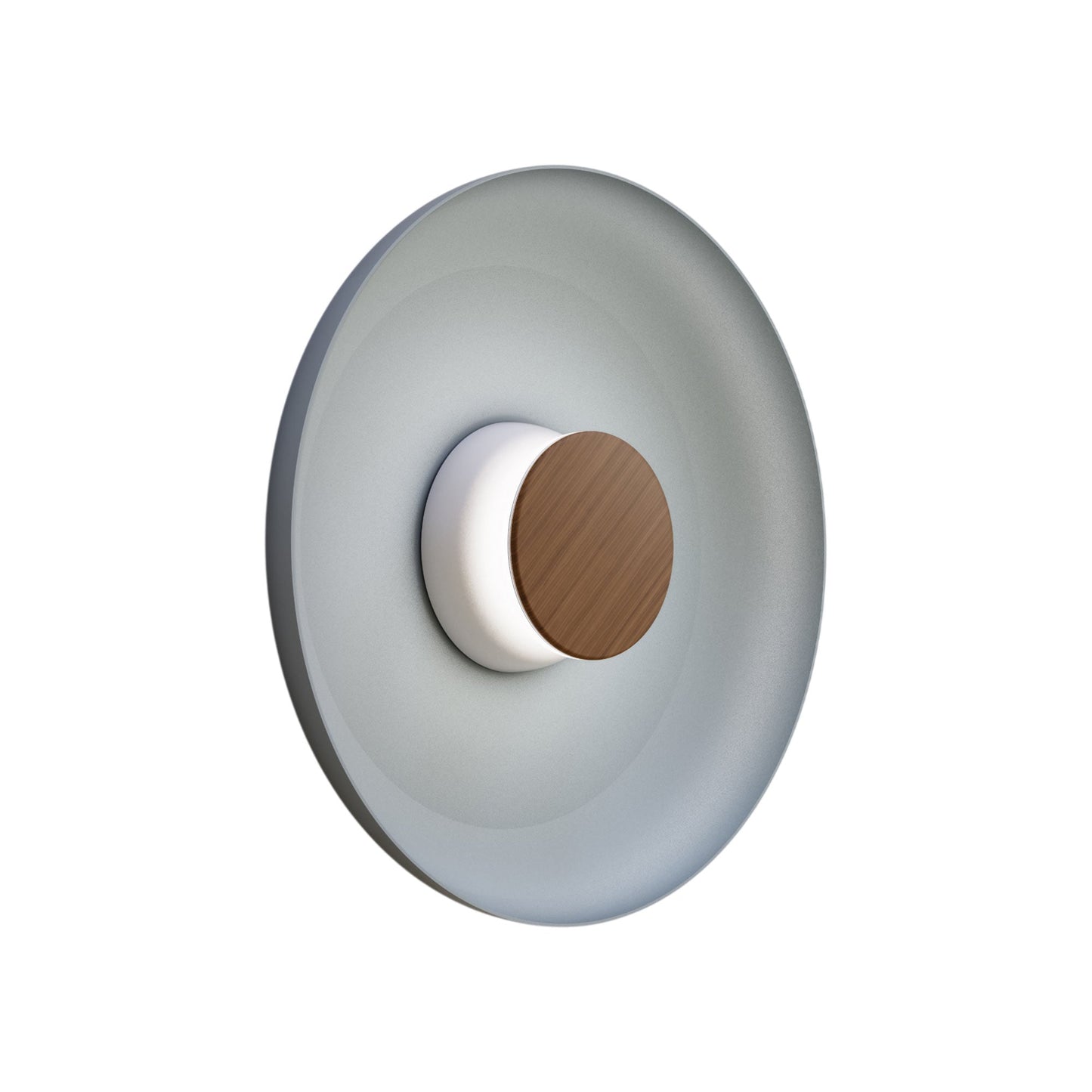 Totem LED Wall Light in White/Walnut/Blue/Metal (15-Inch).