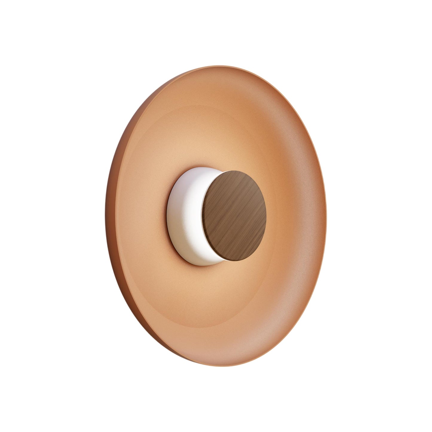 Totem LED Wall Light in White/Walnut/Terracotta/Metal (15-Inch).