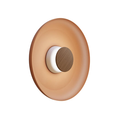 Totem LED Wall Light in White/Walnut/Terracotta/Metal (15-Inch).