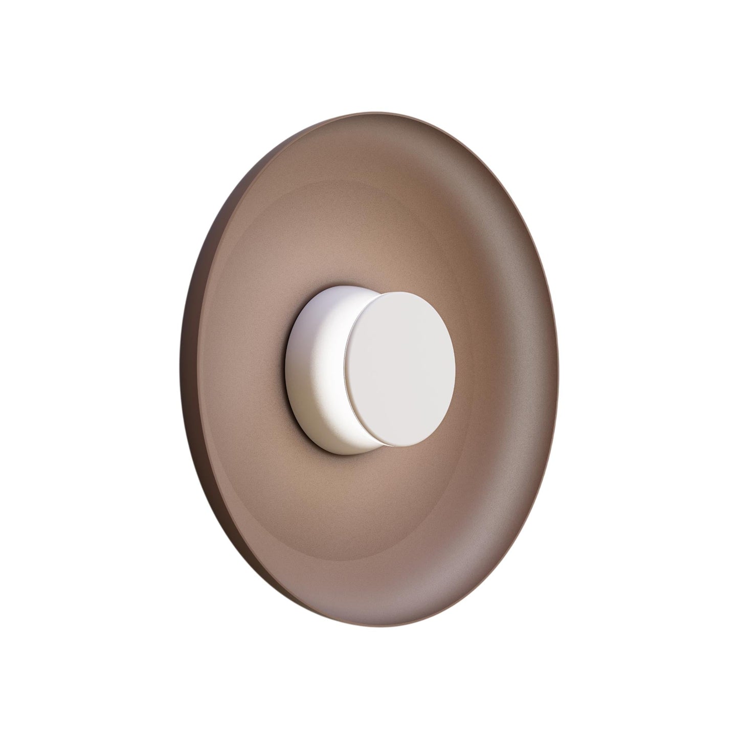 Totem LED Wall Light in White/White/Espresso/Metal (15-Inch).