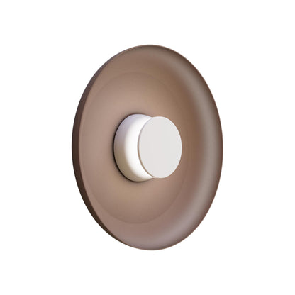 Totem LED Wall Light in White/White/Espresso/Metal (15-Inch).