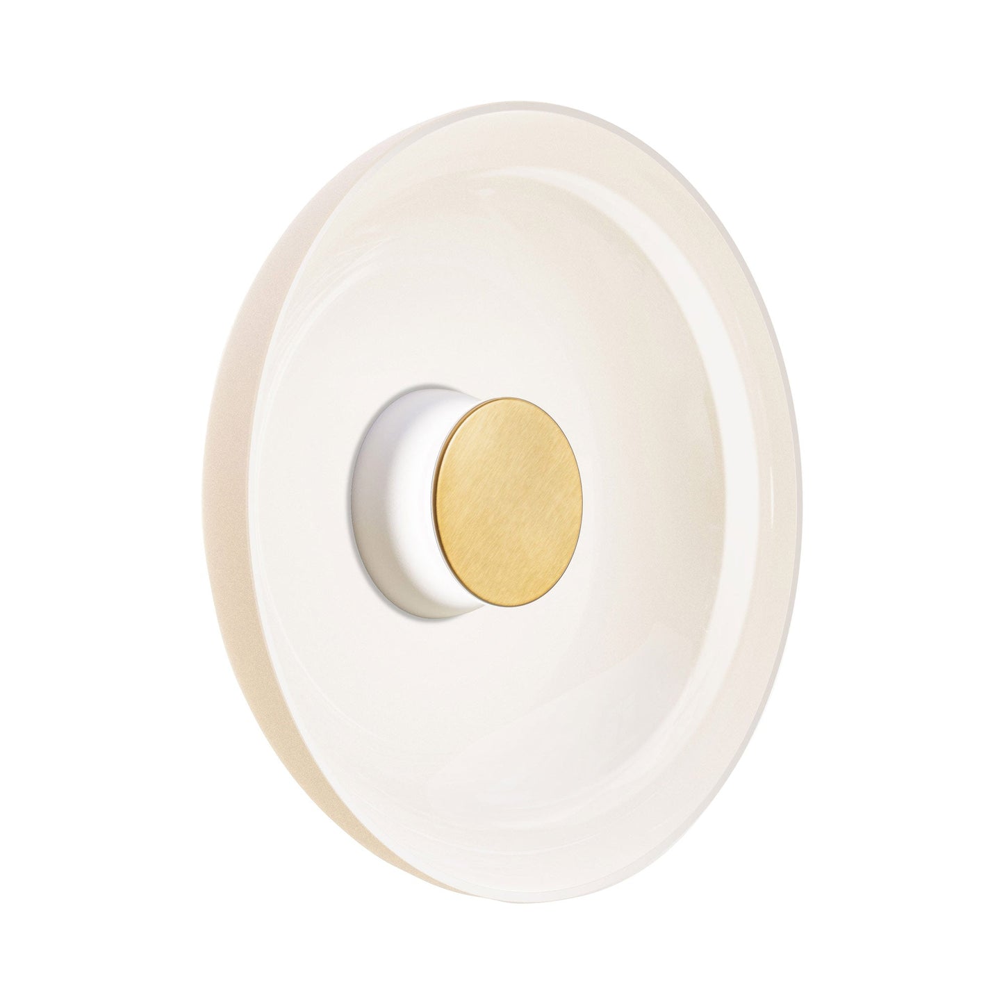 Totem LED Wall Light in White/Brass/Opal/Glass (17-Inch).