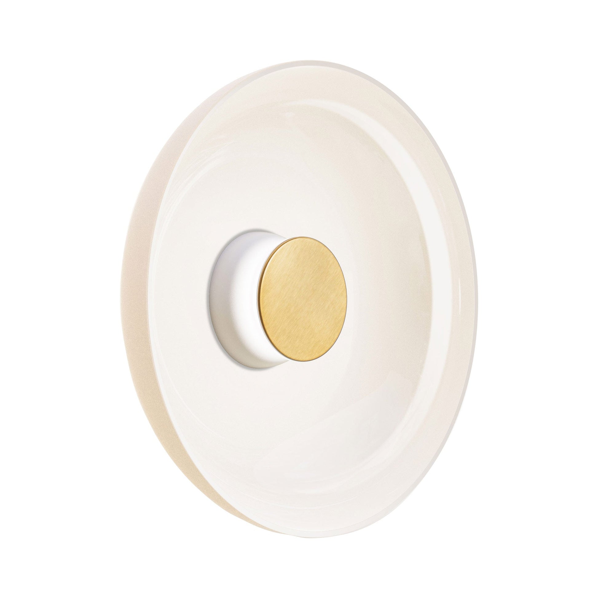 Totem LED Wall Light in White/Brass/Opal/Glass (17-Inch).