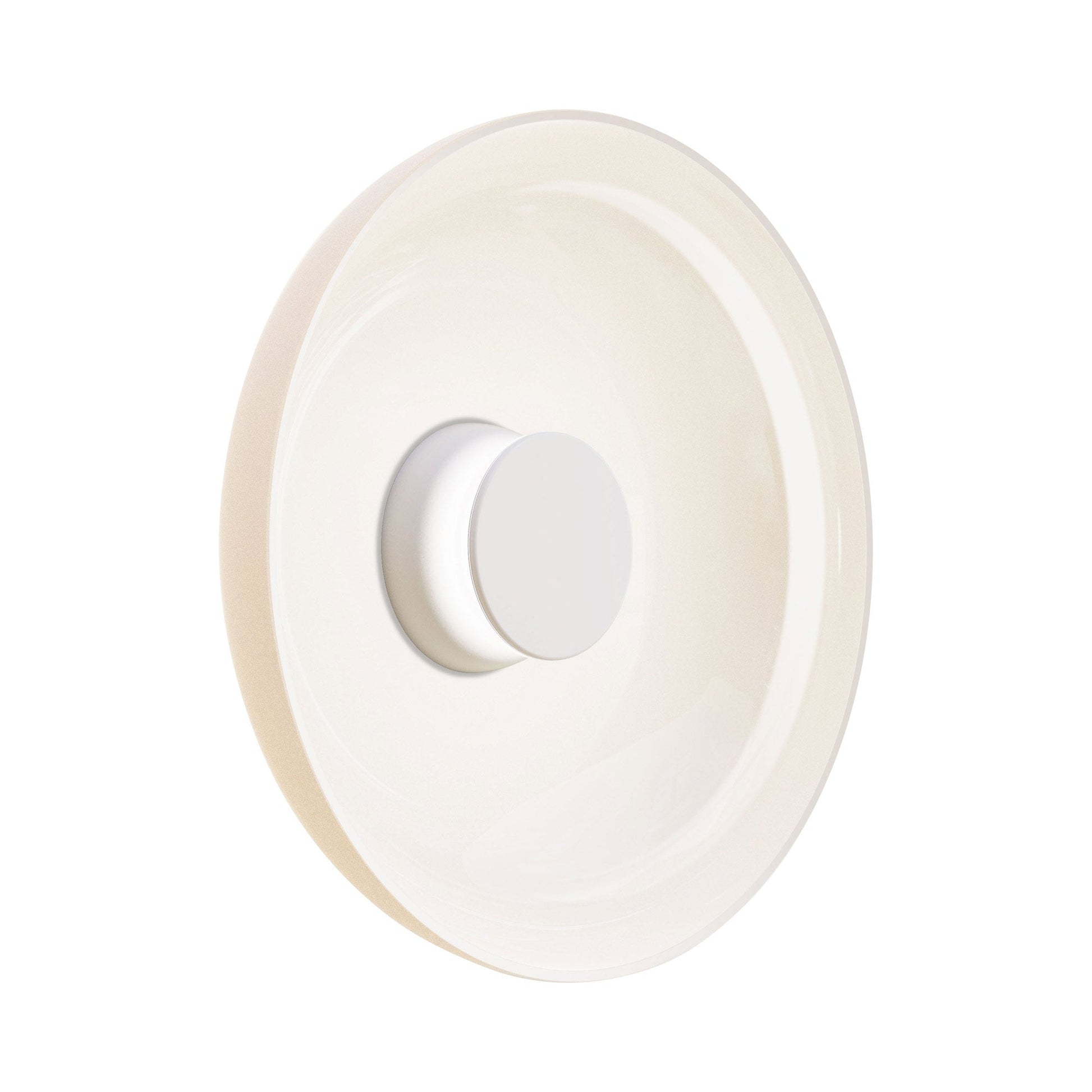 Totem LED Wall Light in White/White/Opal/Glass (17-Inch).