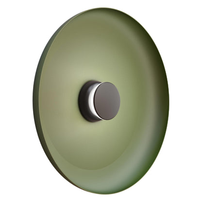 Totem LED Wall Light in Black/Black/Forest Green/Metal (22-Inch).