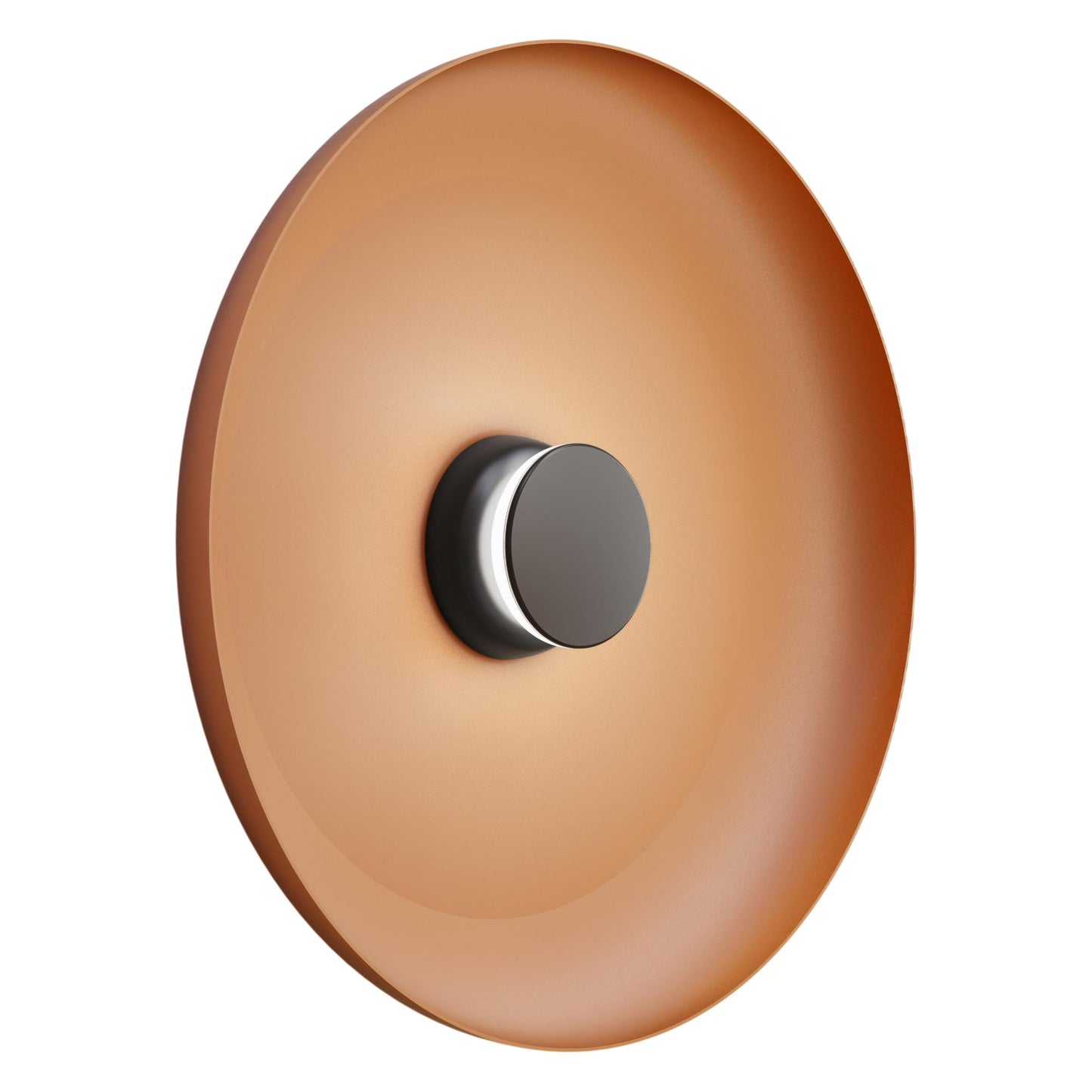 Totem LED Wall Light in Black/Black/Terracotta/Metal (22-Inch).