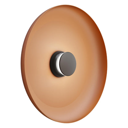 Totem LED Wall Light in Black/Black/Terracotta/Metal (22-Inch).