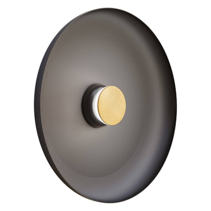 Totem LED Wall Light in Black/Brass/Black/Metal (22-Inch).