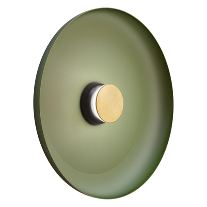 Totem LED Wall Light in Black/Brass/Forest Green/Metal (22-Inch).