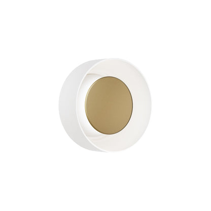 Totem LED Wall Light in White/Brass/White/Glass (7-Inch).