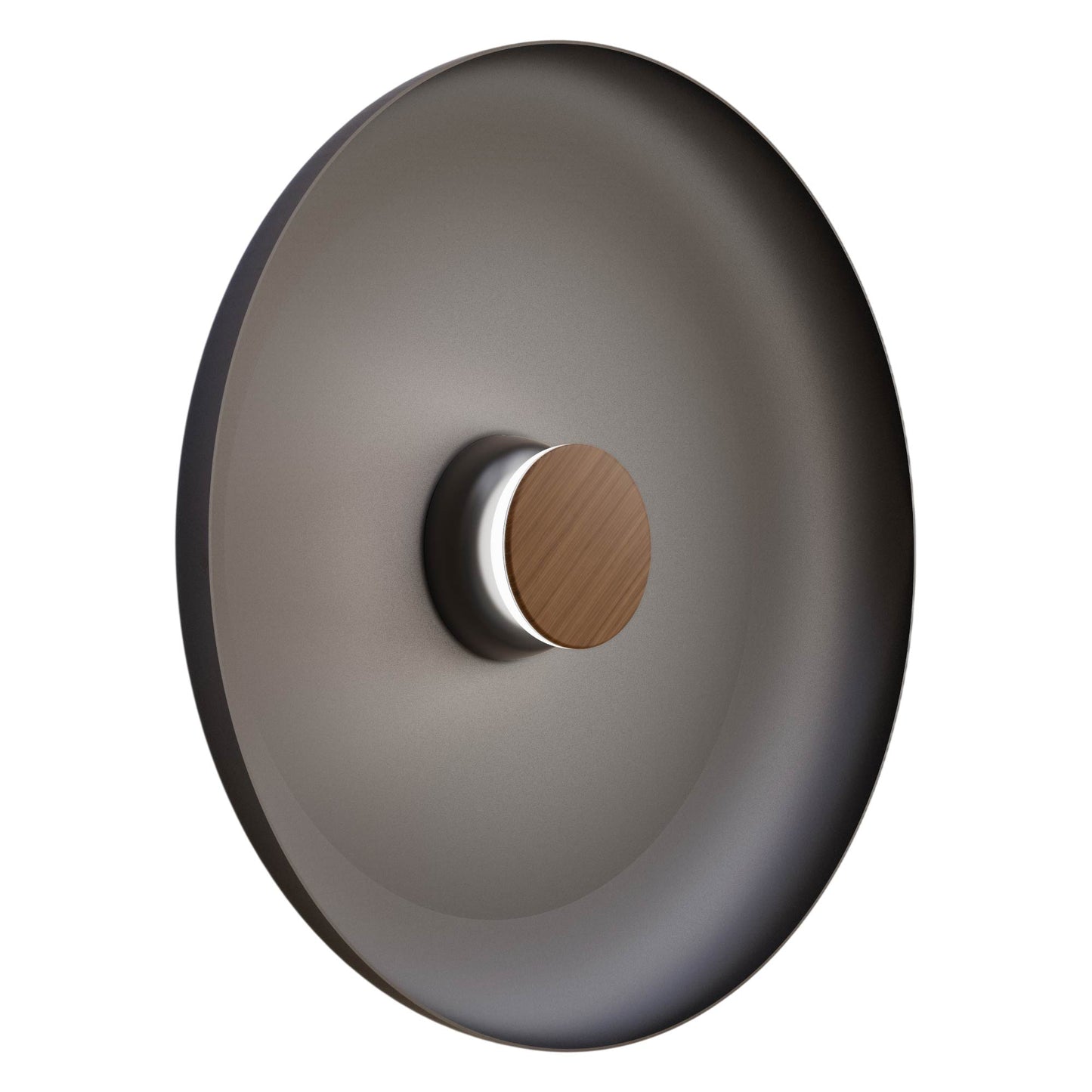 Totem LED Wall Light in Black/Walnut/Black/Metal (22-Inch).