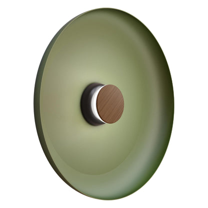 Totem LED Wall Light in Black/Walnut/Forest Green/Metal (22-Inch).