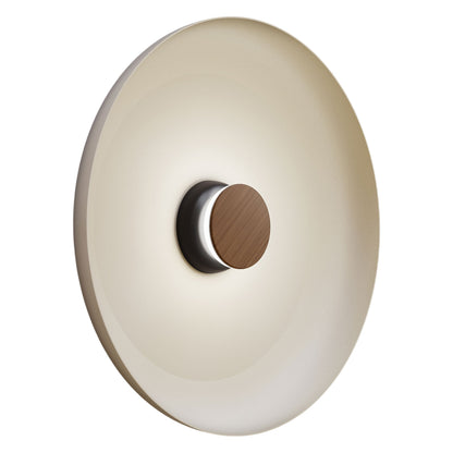 Totem LED Wall Light in Black/Walnut/White/Metal (22-Inch).