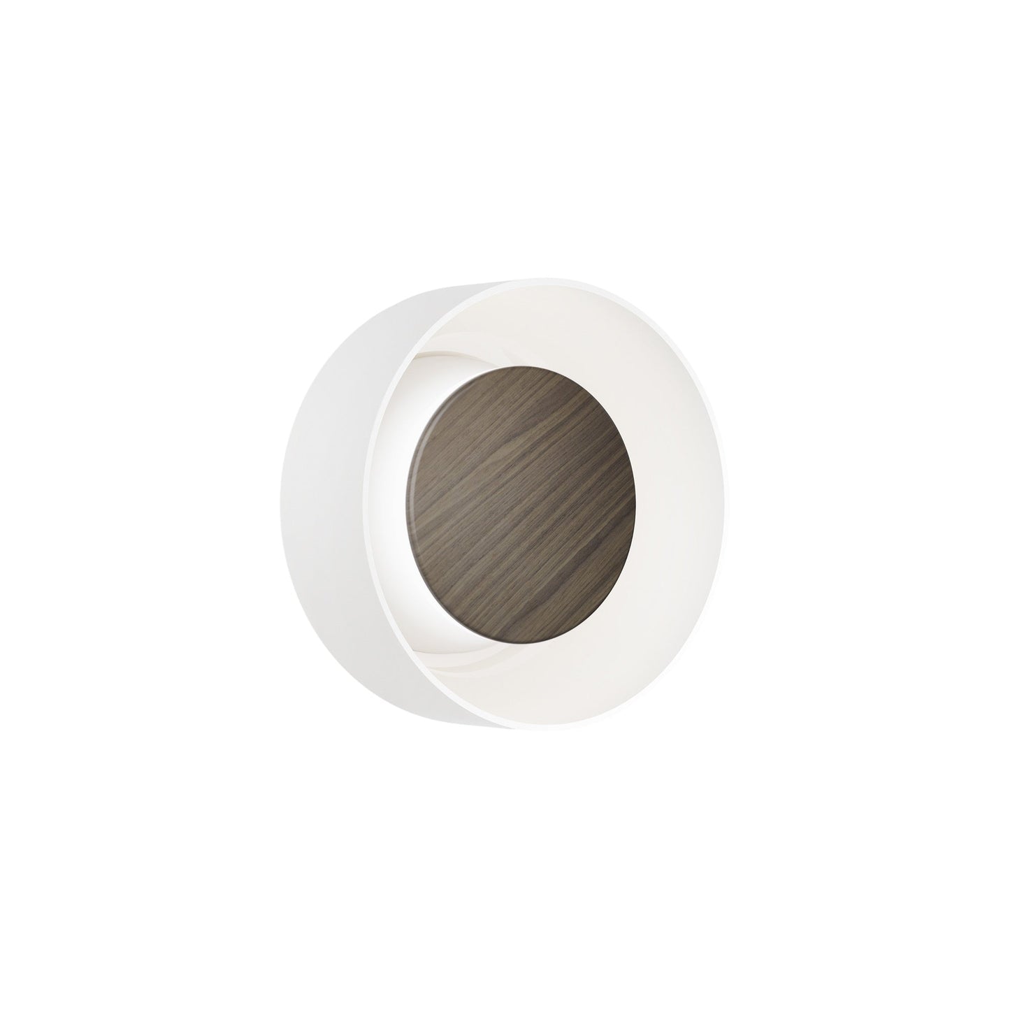 Totem LED Wall Light in White/Walnut/White/Glass (7-Inch).
