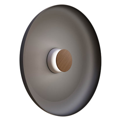 Totem LED Wall Light in Grey/Walnut/Black/Metal (22-Inch).