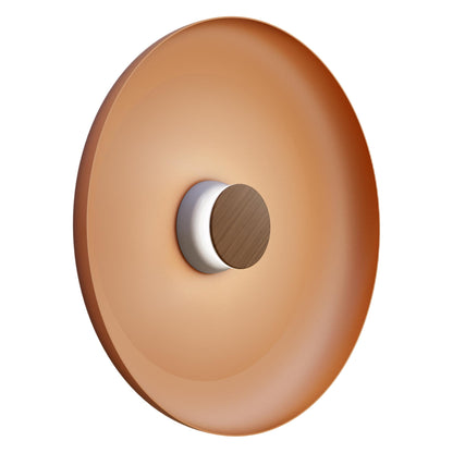 Totem LED Wall Light in Grey/Walnut/Terracotta/Metal (22-Inch).