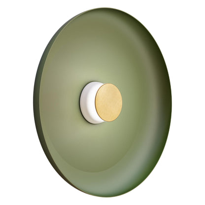 Totem LED Wall Light in White/Brass/Forest Green/Metal (22-Inch).