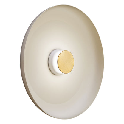 Totem LED Wall Light in White/Brass/White/Metal (22-Inch).