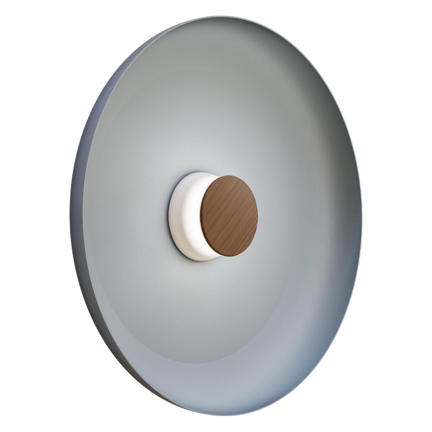 Totem LED Wall Light in White/Walnut/Blue/Metal (22-Inch).