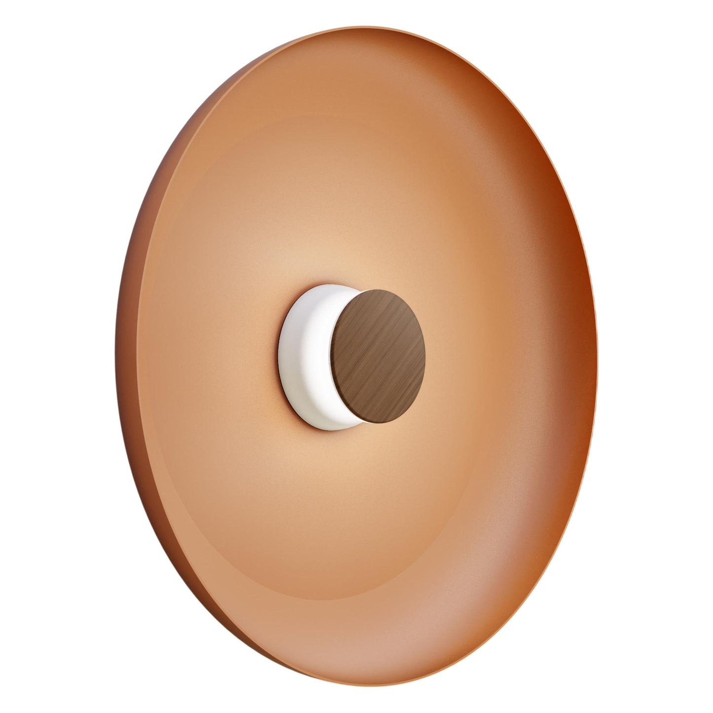 Totem LED Wall Light in White/Walnut/Terracotta/Metal (22-Inch).