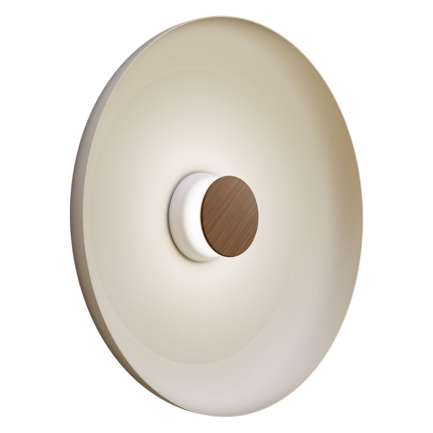 Totem LED Wall Light in White/Walnut/White/Metal (22-Inch).