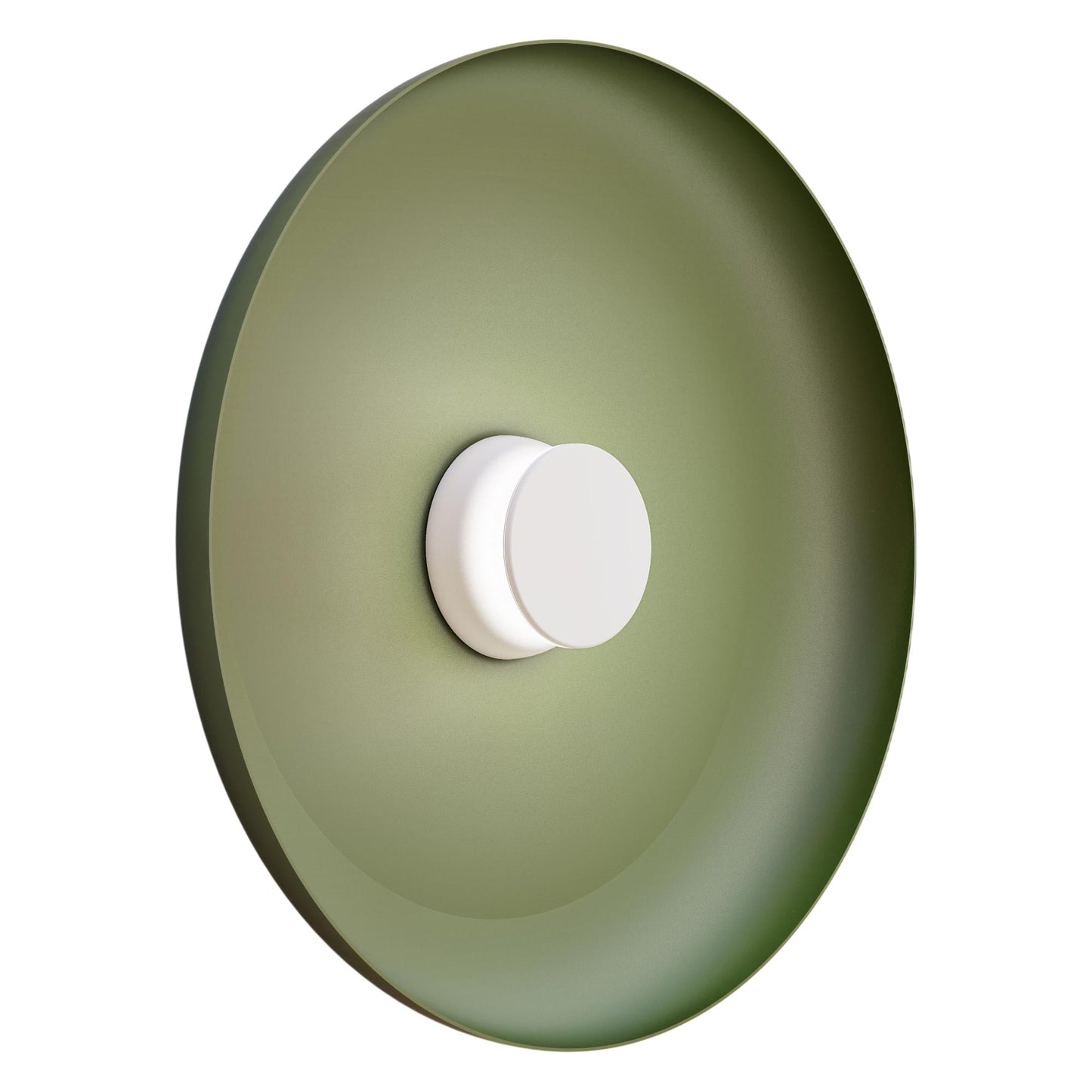 Totem LED Wall Light in White/White/Forest Green/Metal (22-Inch).