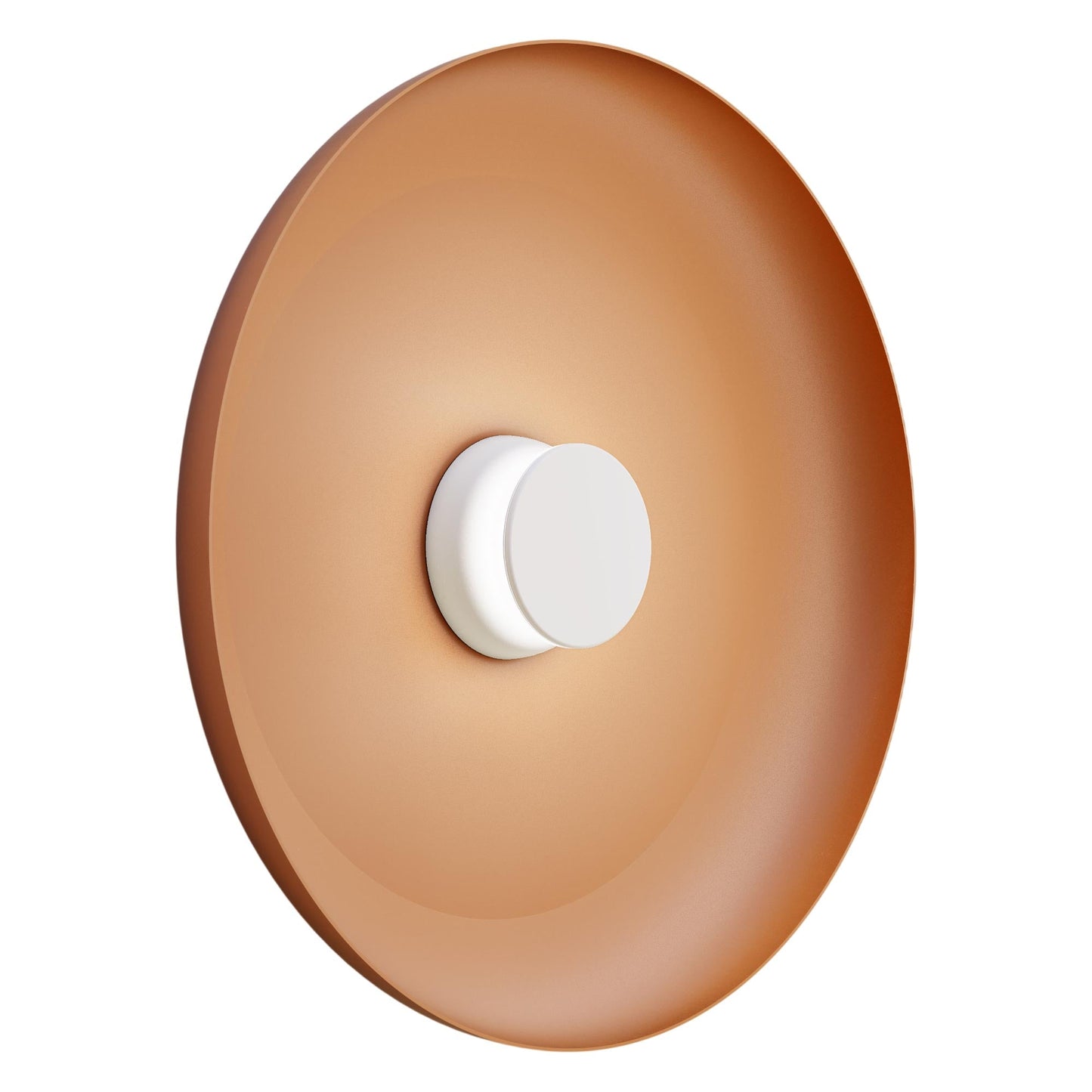 Totem LED Wall Light in White/White/Terracotta/Metal (22-Inch).
