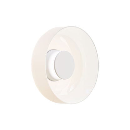 Totem LED Wall Light in White/White/Opal/Glass (12-Inch).