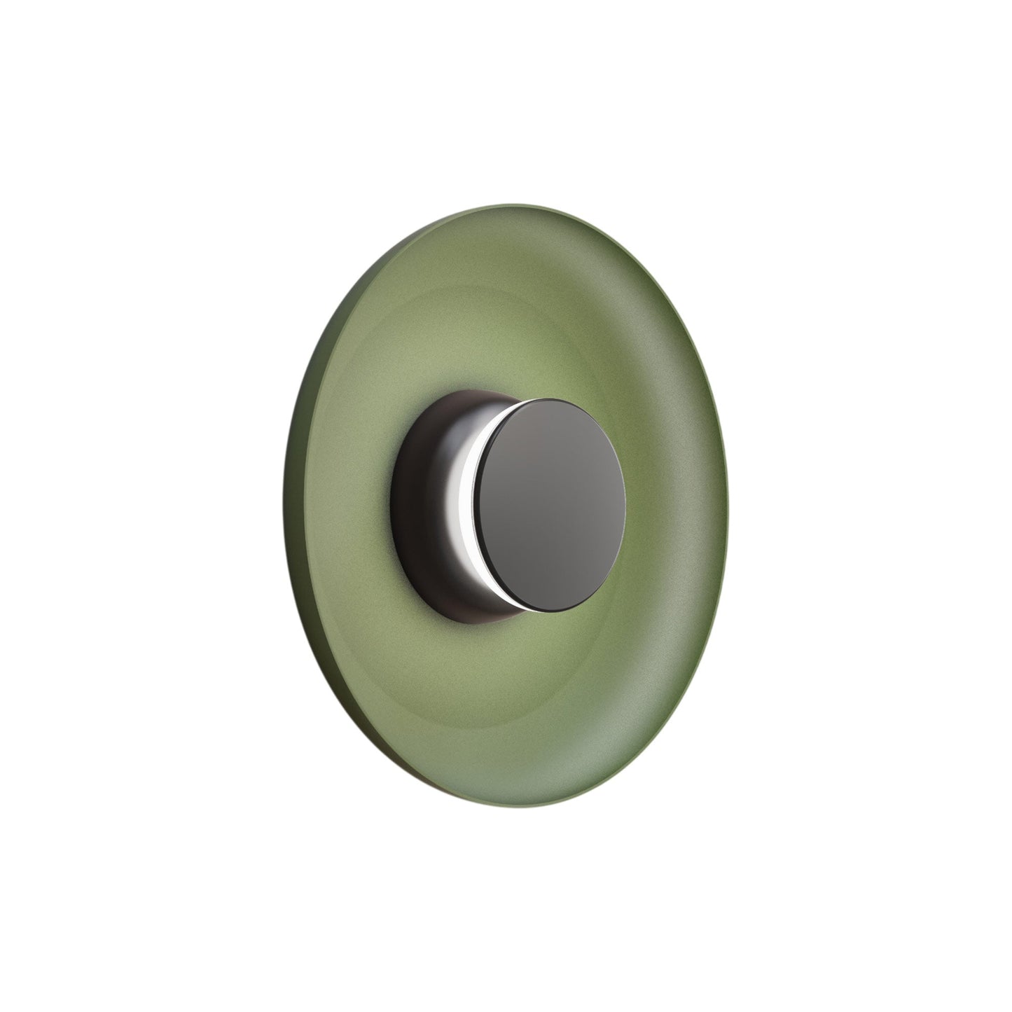 Totem LED Wall Light in Black/Black/Forest Green/Metal (12.75-Inch).