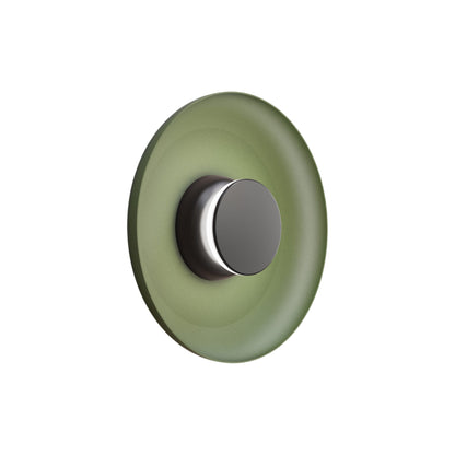Totem LED Wall Light in Black/Black/Forest Green/Metal (12.75-Inch).