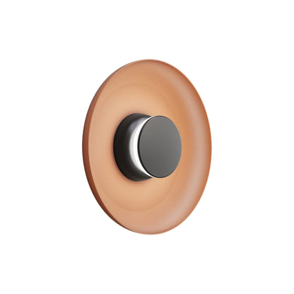 Totem LED Wall Light in Black/Black/Terracotta/Metal (12.75-Inch).