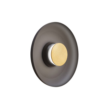 Totem LED Wall Light in Black/Brass/Black/Metal (12.75-Inch).