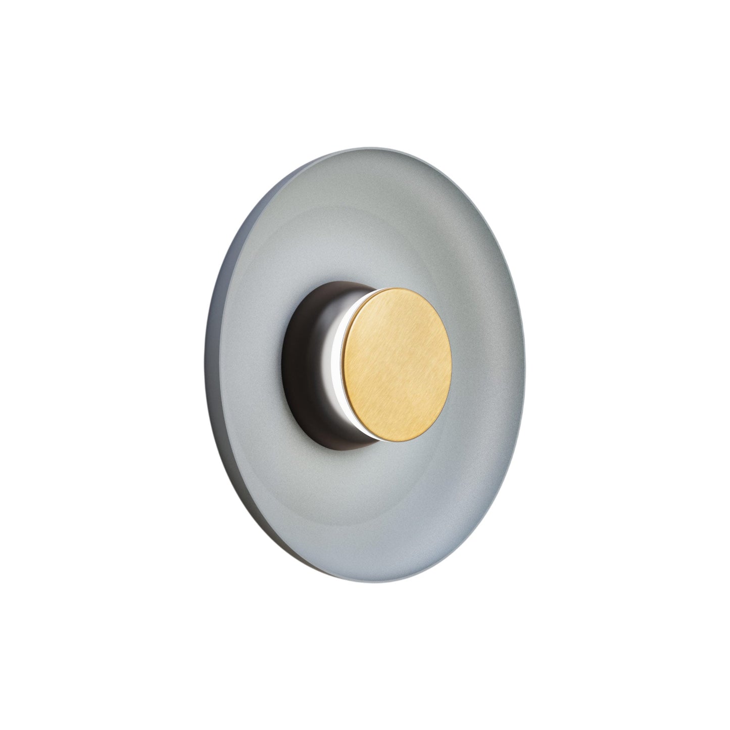 Totem LED Wall Light in Black/Brass/Blue/Metal (12.75-Inch).