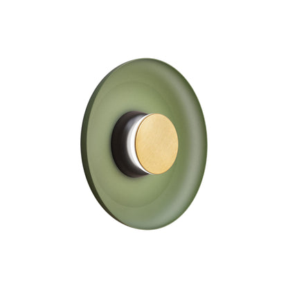 Totem LED Wall Light in Black/Brass/Forest Green/Metal (12.75-Inch).