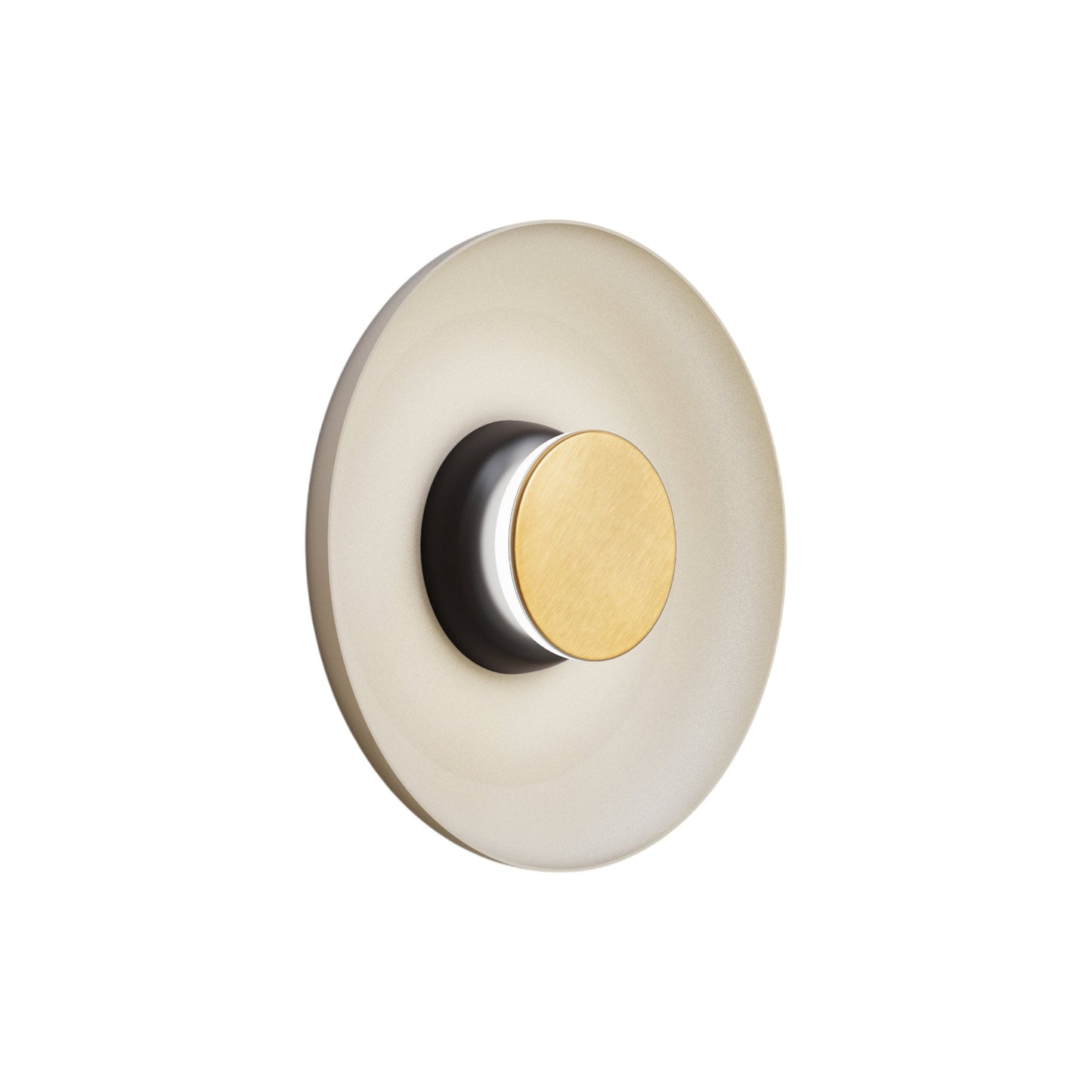 Totem LED Wall Light in Black/Brass/White/Metal (12.75-Inch).
