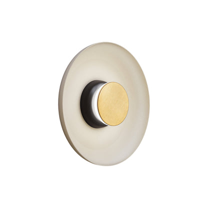 Totem LED Wall Light in Black/Brass/White/Metal (12.75-Inch).