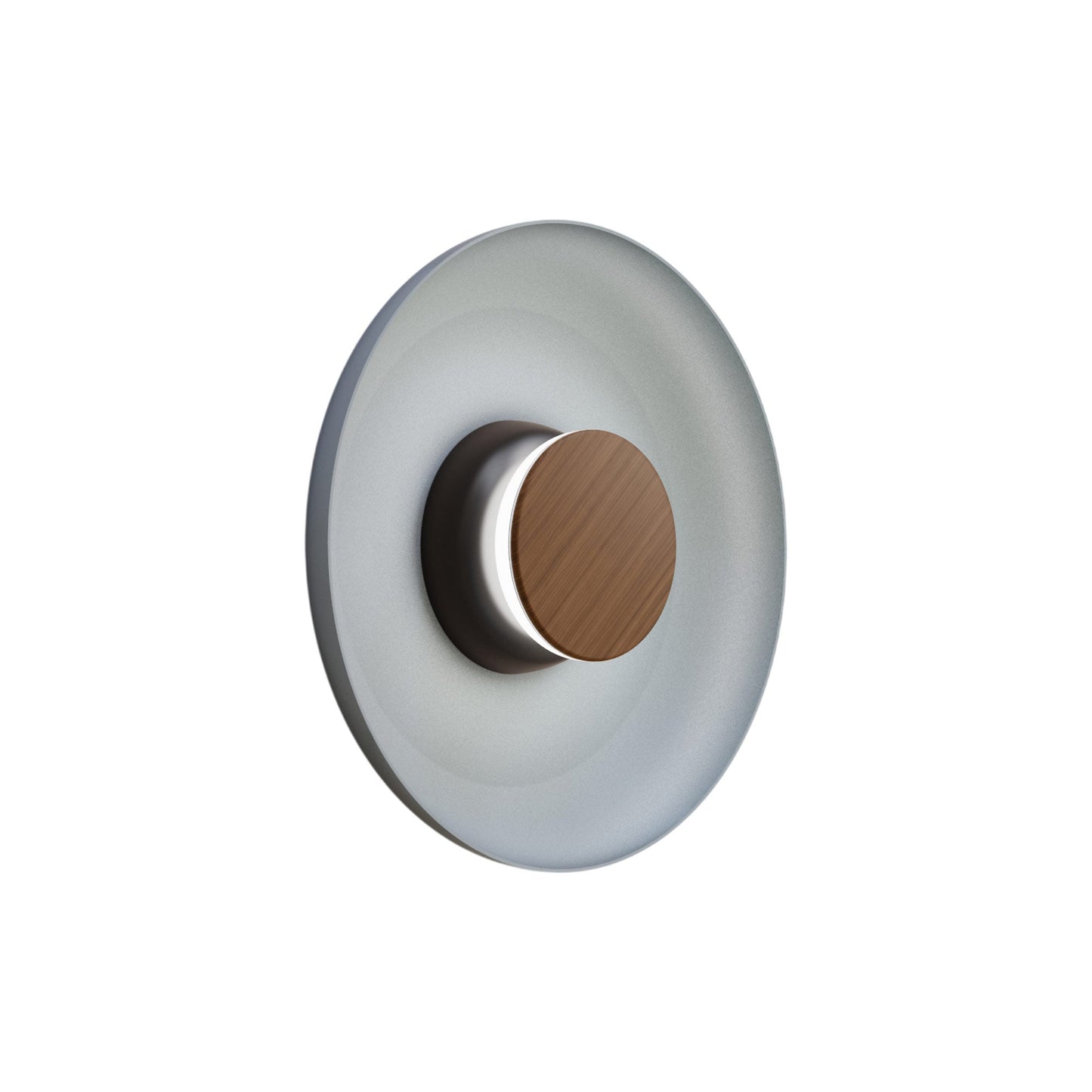 Totem LED Wall Light in Black/Walnut/Blue/Metal (12.75-Inch).