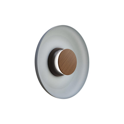 Totem LED Wall Light in Black/Walnut/Blue/Metal (12.75-Inch).
