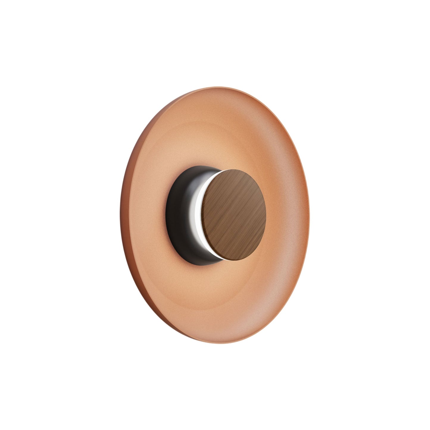 Totem LED Wall Light in Black/Walnut/Terracotta/Metal (12.75-Inch).