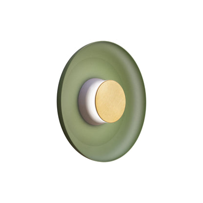 Totem LED Wall Light in Grey/Brass/Forest Green/Metal (12.75-Inch).