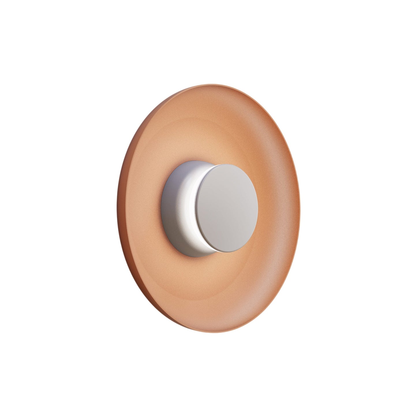 Totem LED Wall Light in Grey/Grey/Terracotta/Metal (12.75-Inch).