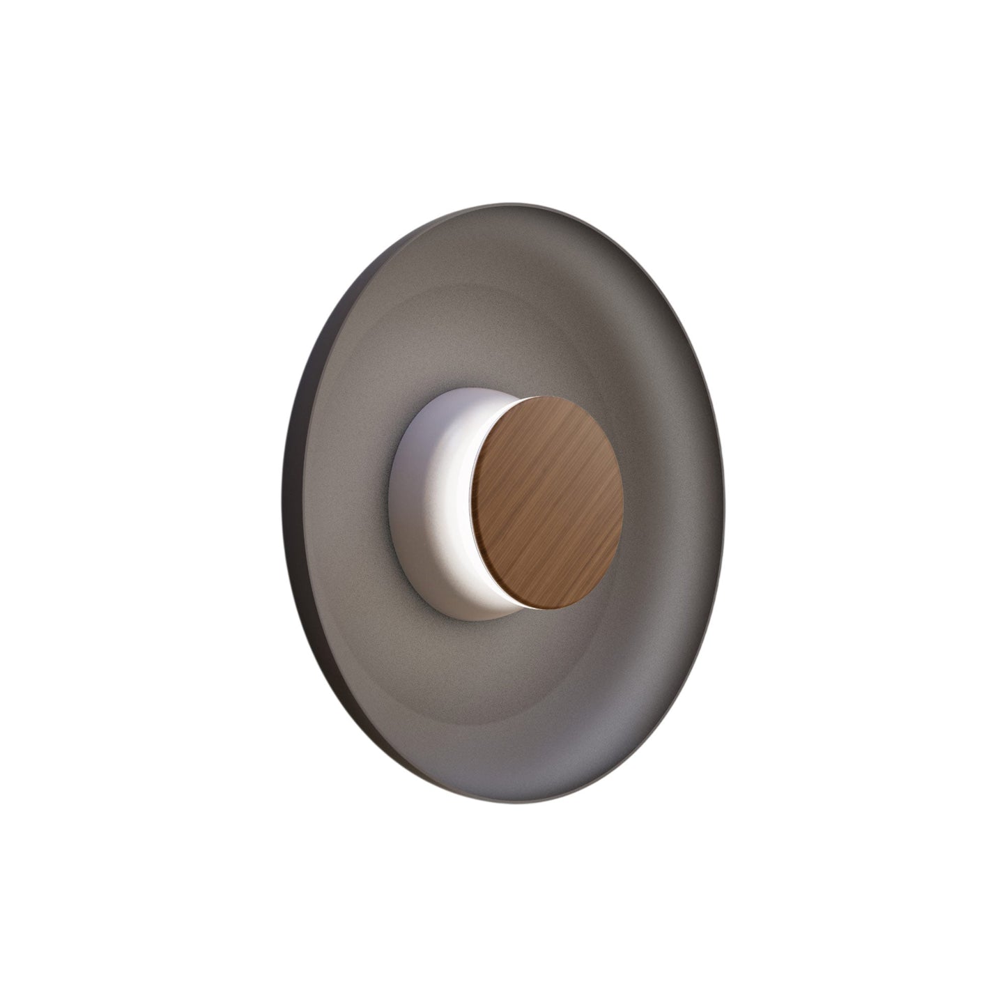 Totem LED Wall Light in Grey/Walnut/Black/Metal (12.75-Inch).
