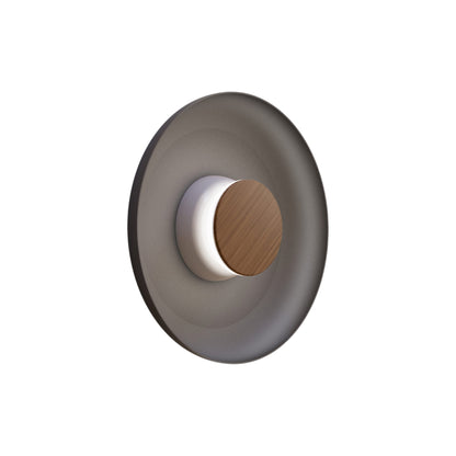 Totem LED Wall Light in Grey/Walnut/Black/Metal (12.75-Inch).