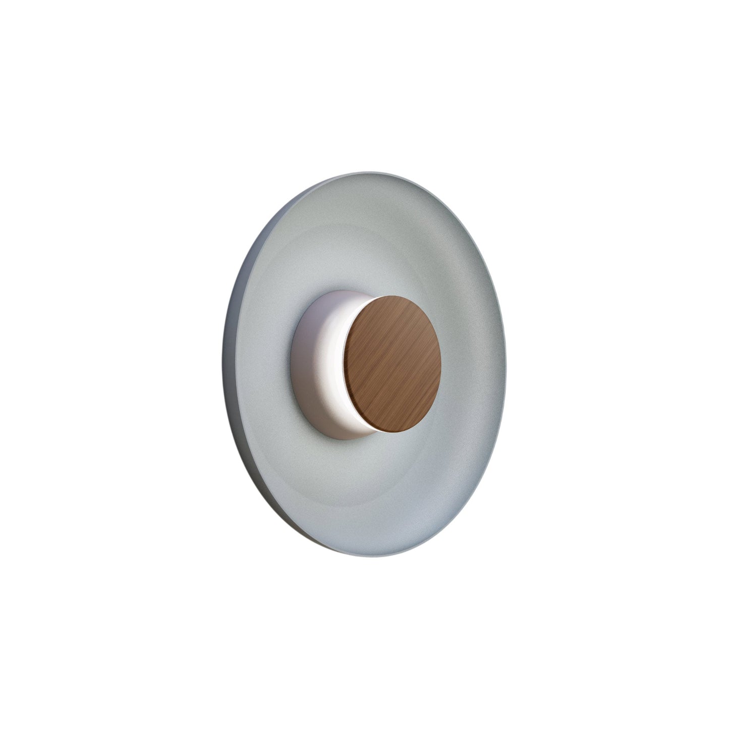 Totem LED Wall Light in Grey/Walnut/Blue/Metal (12.75-Inch).