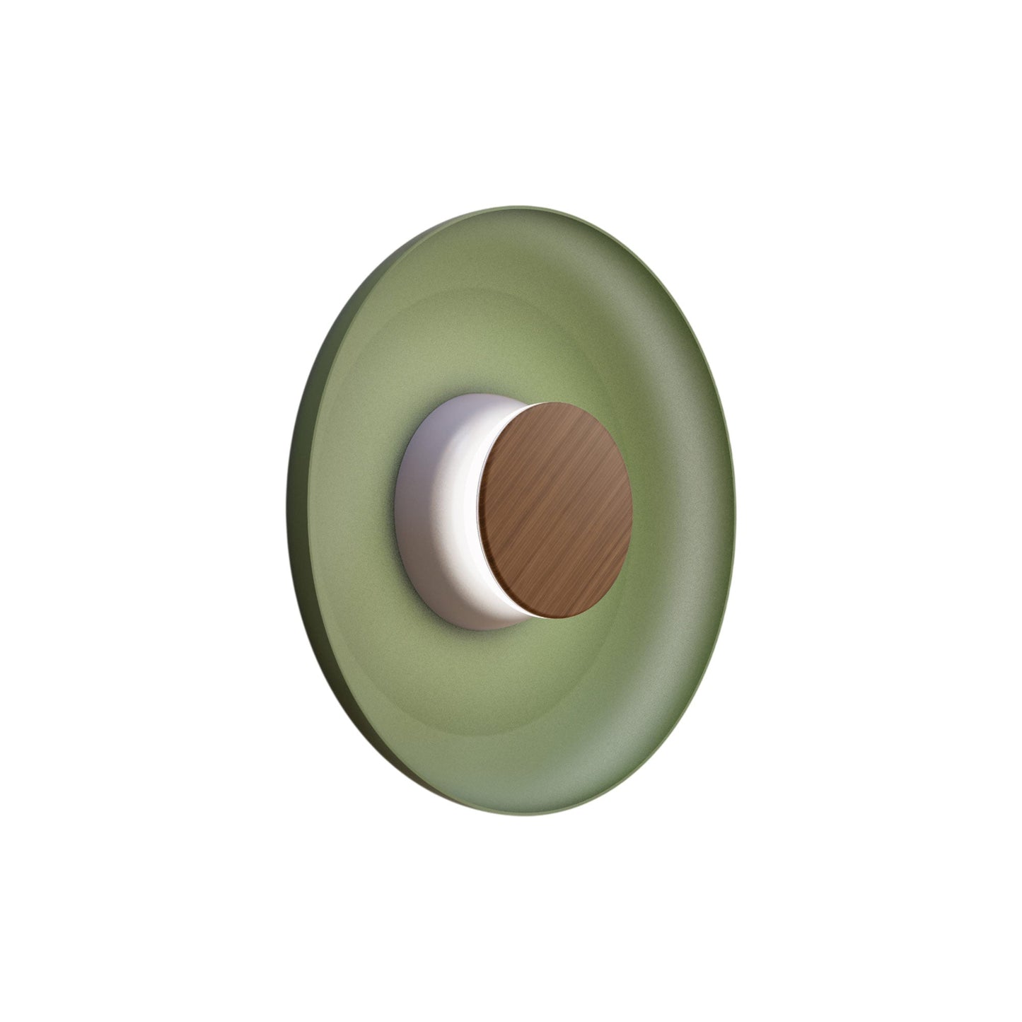 Totem LED Wall Light in Grey/Walnut/Forest Green/Metal (12.75-Inch).