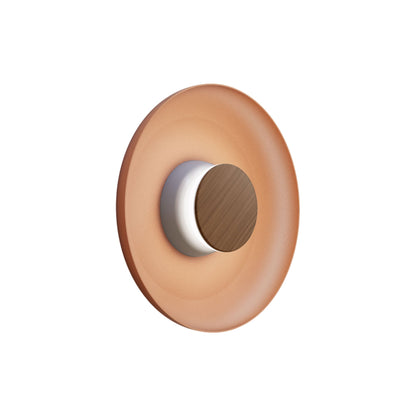 Totem LED Wall Light in Grey/Walnut/Terracotta/Metal (12.75-Inch).