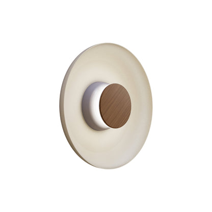 Totem LED Wall Light in Grey/Walnut/White/Metal (12.75-Inch).