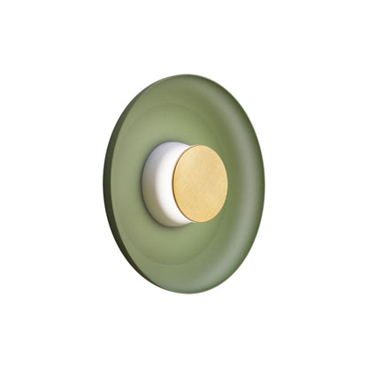 Totem LED Wall Light in White/Brass/Forest Green/Metal (12.75-Inch).