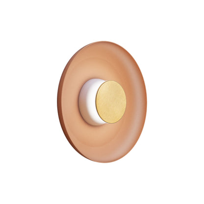Totem LED Wall Light in White/Brass/Terracotta/Metal (12.75-Inch).