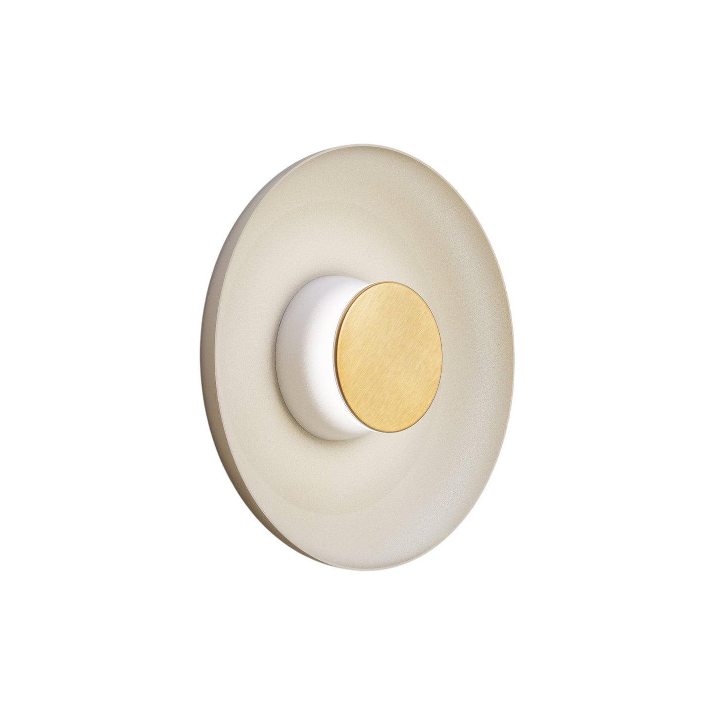 Totem LED Wall Light in White/Brass/White/Metal (12.75-Inch).